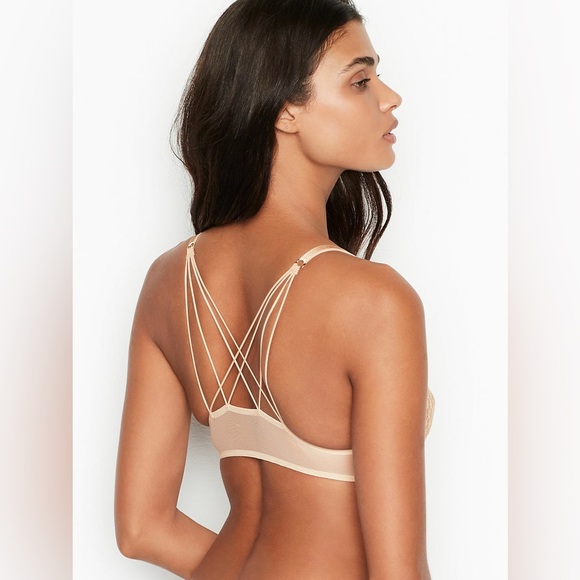 NWOT Victoria's Secret Luxe Starburst Unlined Plunge Bra Read - Picture 2 of 10